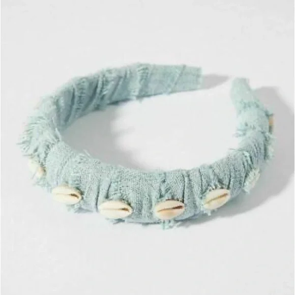 Anthropologie | Accessories | Blue Gauze Seashell Headband  display picture 2